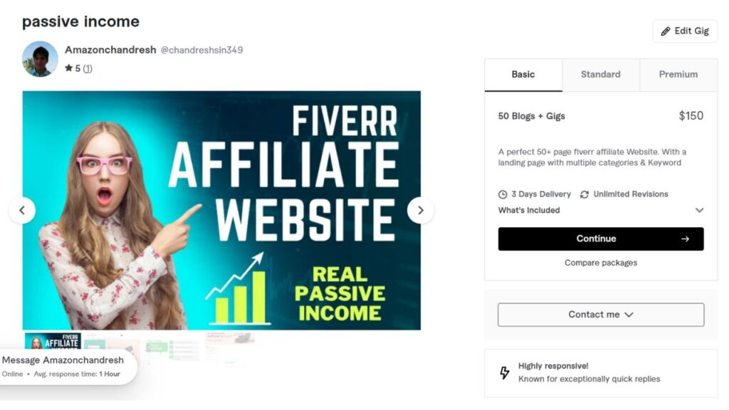 Fiverr Affiliate Website Designer