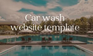 Car wash website template